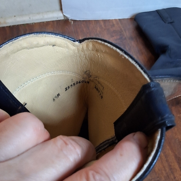 Roy Cooper Made In USA Blue Leather Cowboy Boots 6.5 - Picture 11 of 13